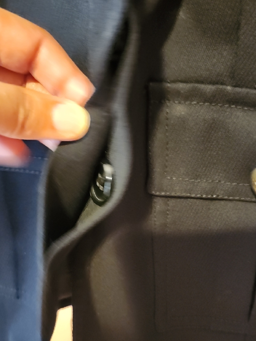 Vince Camuto Black Military-Style Blazer with Gold Buttons - Picture 10 of 12